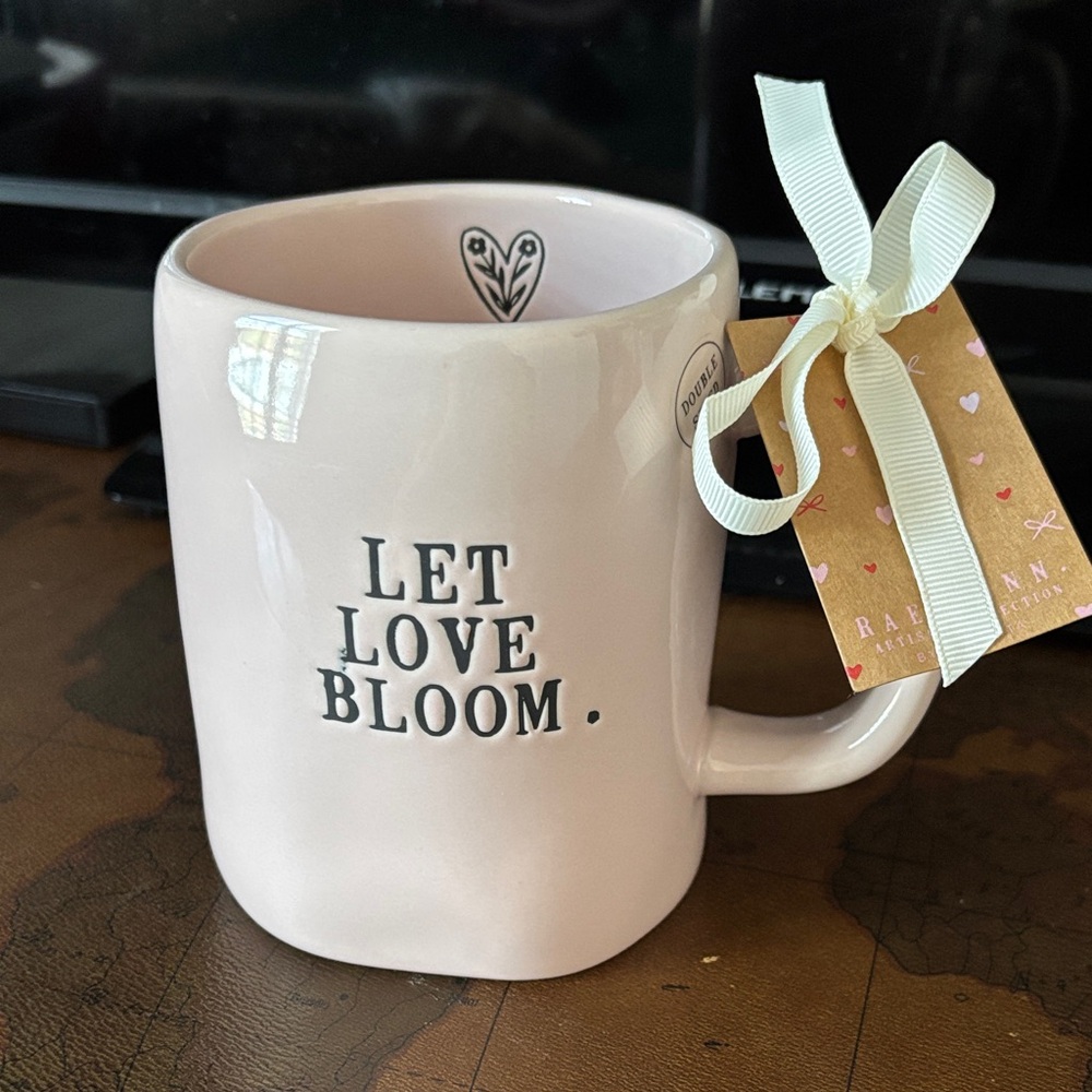Rae Dunn Blush Pink Mug - Let Love Bloom